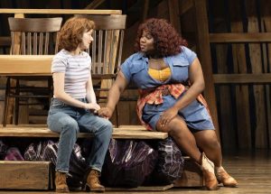 Stars from Shucked the Musical, Caroline Innerbichler, and Alex Newell