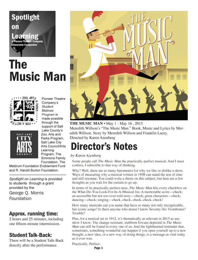 The Music Man - Pioneer Theatre Company