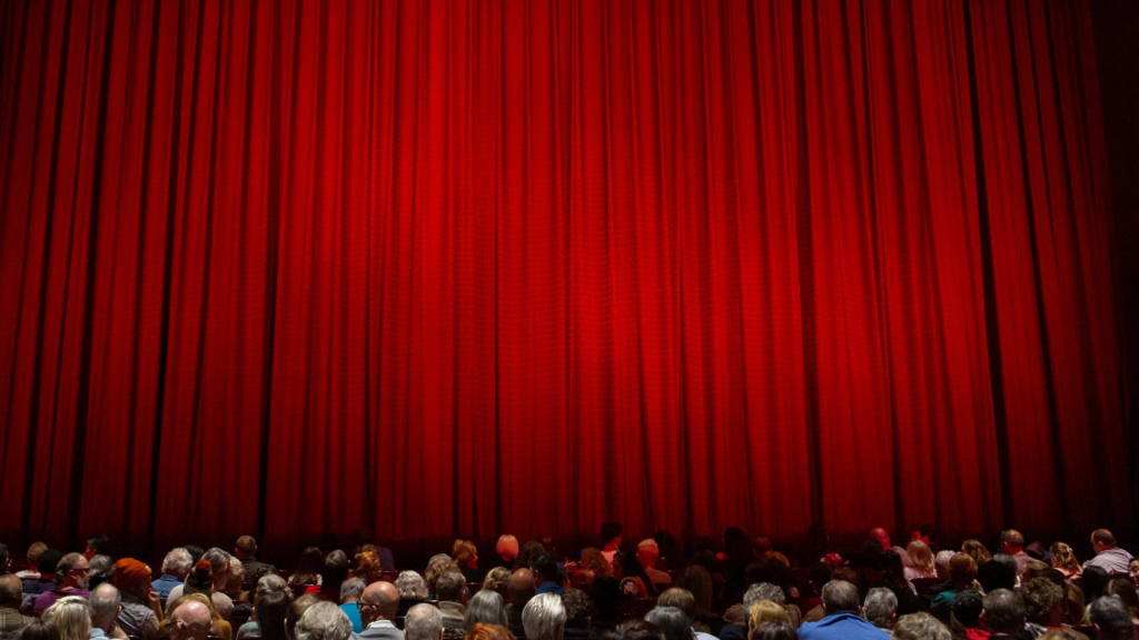 Red Curtain with Audience